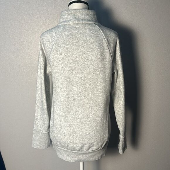 Fabletics Light Heather Gray "Zaylee" Funnel Neck Tunic Sweatshirt sz S - Picture 8 of 9